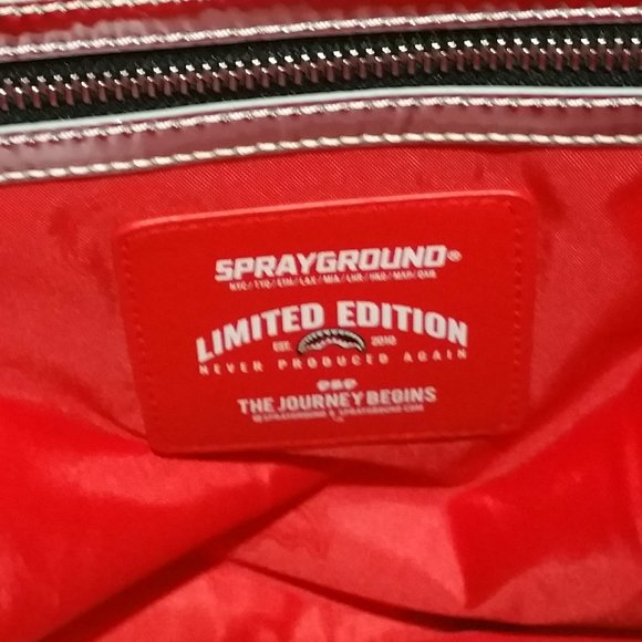 NEW- Sprayground Future Titan Metallic Silver Tote Limited Edition - Picture 8 of 14